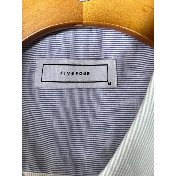 Five Four Thin Striped Short-Sleeve Button-Down Shirt - M - Picture 5 of 5